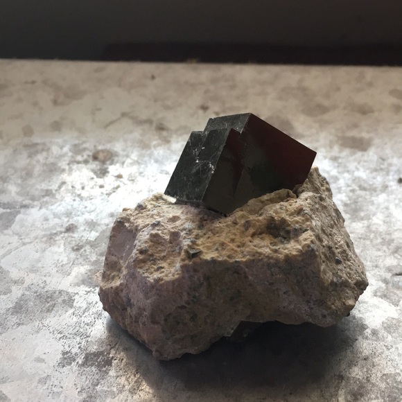 Pyrite cube on matrix - Picture 7 of 7